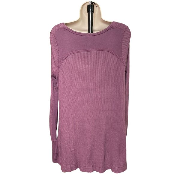 We The Free Thermal Fashion Shirt Oversize Fit Purple Top Size XS u - Picture 6 of 10
